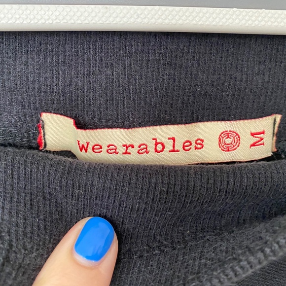 Black capris with zips and elastic waistband - Picture 3 of 6